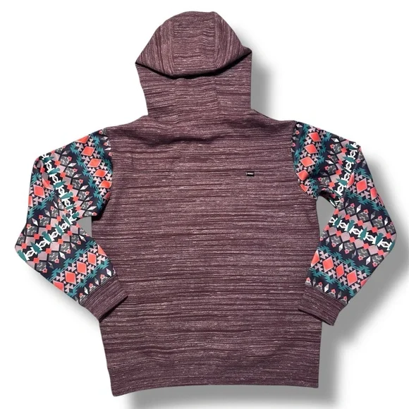 Men’s Hooey "Summit" Aztec Print Brown Pullover Hoodie EUC - Picture 2 of 4